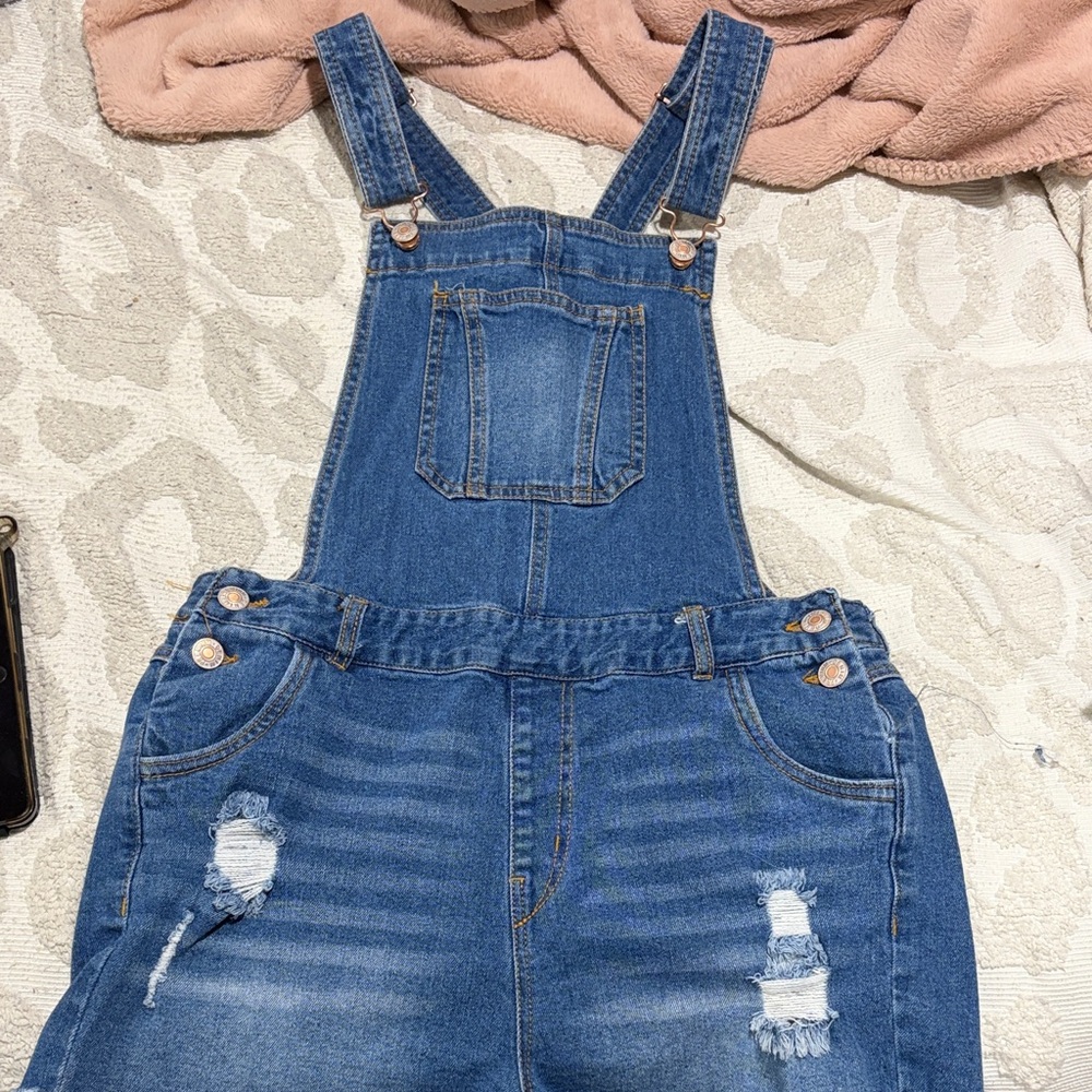 Love Tree Blue Denim Overalls